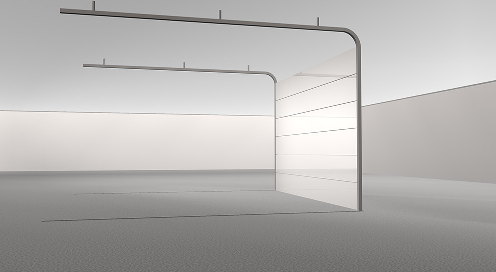 Concept with a sectional door